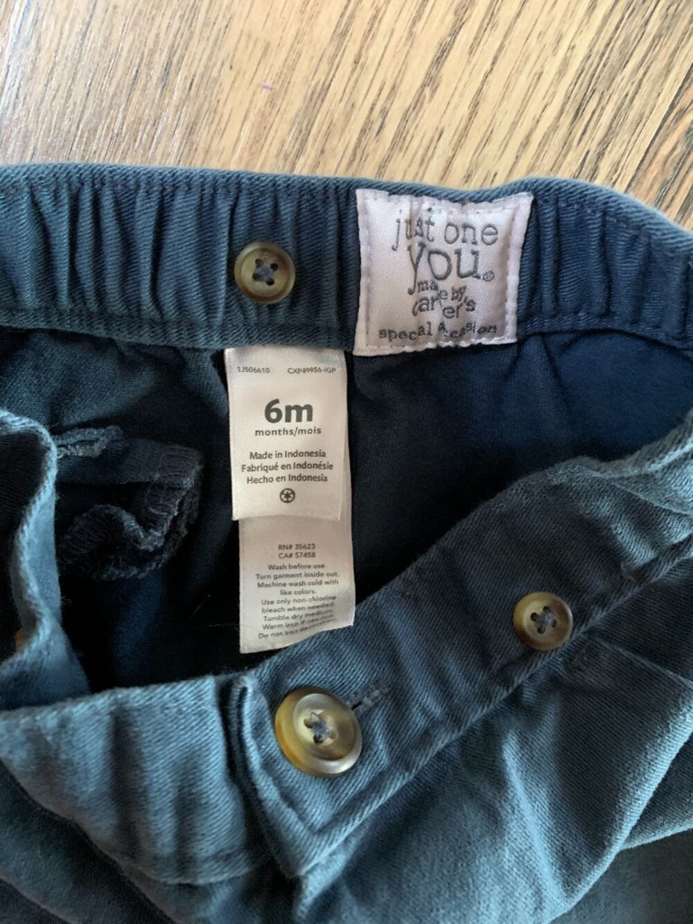 Boys size 6 months Carter's Blue Pants (2 pairs) and Red Shorts Jumper One-Piece - Picture 10 of 10